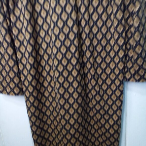 J Jill Dress Women S Long Sleeve V-Neck Stretch Pattern Brown Black - Picture 13 of 13